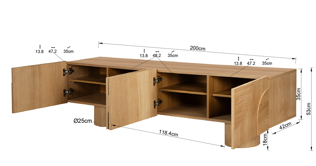 MUEBLE TV-714 TOURS REDONDAS