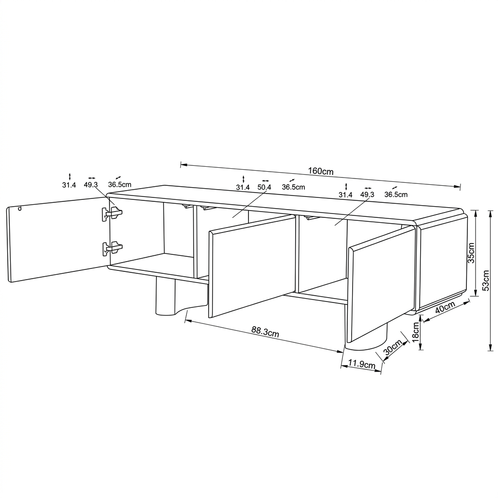 MUEBLE TV-712 NANTES ARCOS