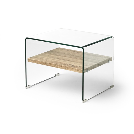 [MESAAX130] SIDE TABLE M-130 SIDNEY GLASS 
