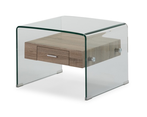 [MESAAX608] SIDE TABLE M-608 GLASS SIDNEY 