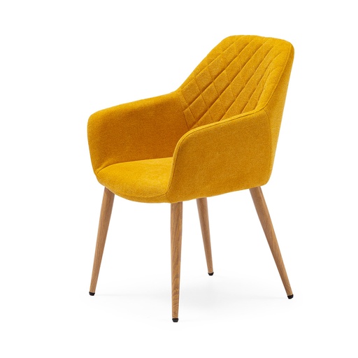 [DC-626-AMARILLO-ROBLE] CHAISE TISSU DC-626 (JAUNE, CHÊNE)