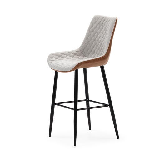 [PR/02689] DH Leatherette Stool ST-118 Height 65cm (COMBINADO BLANCO/MARRON)