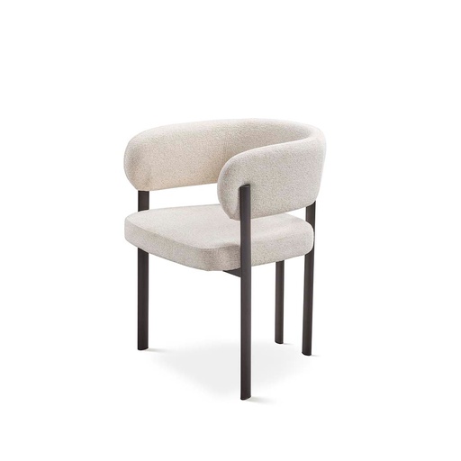 [DC-421-GRIS-NEGRO] DH CHAISE EN TISSU DC-421 (MÉTAL NOIR)