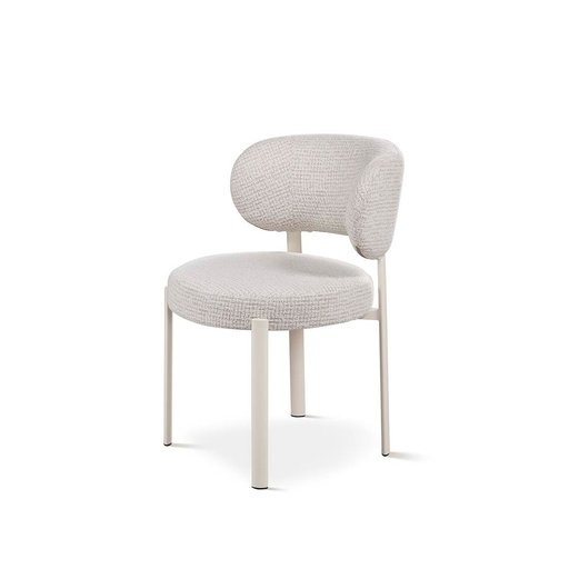 [DC-423-GRIS BLANCO] DH CHAISE EN TISSU DC-423 (METAL BLANCO)