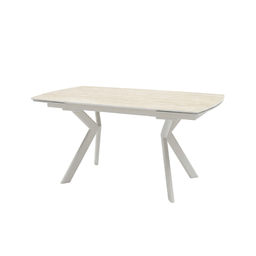 [PR/3519783] MESA COMEDOR DT-530 (BLANCO, METAL NEGRO, 160 (240) cm)