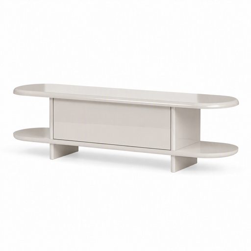 [PR/3521713] MUEBLE TV-717 NIMES (PIEDRA, LACADO BEIGE BRILLO)